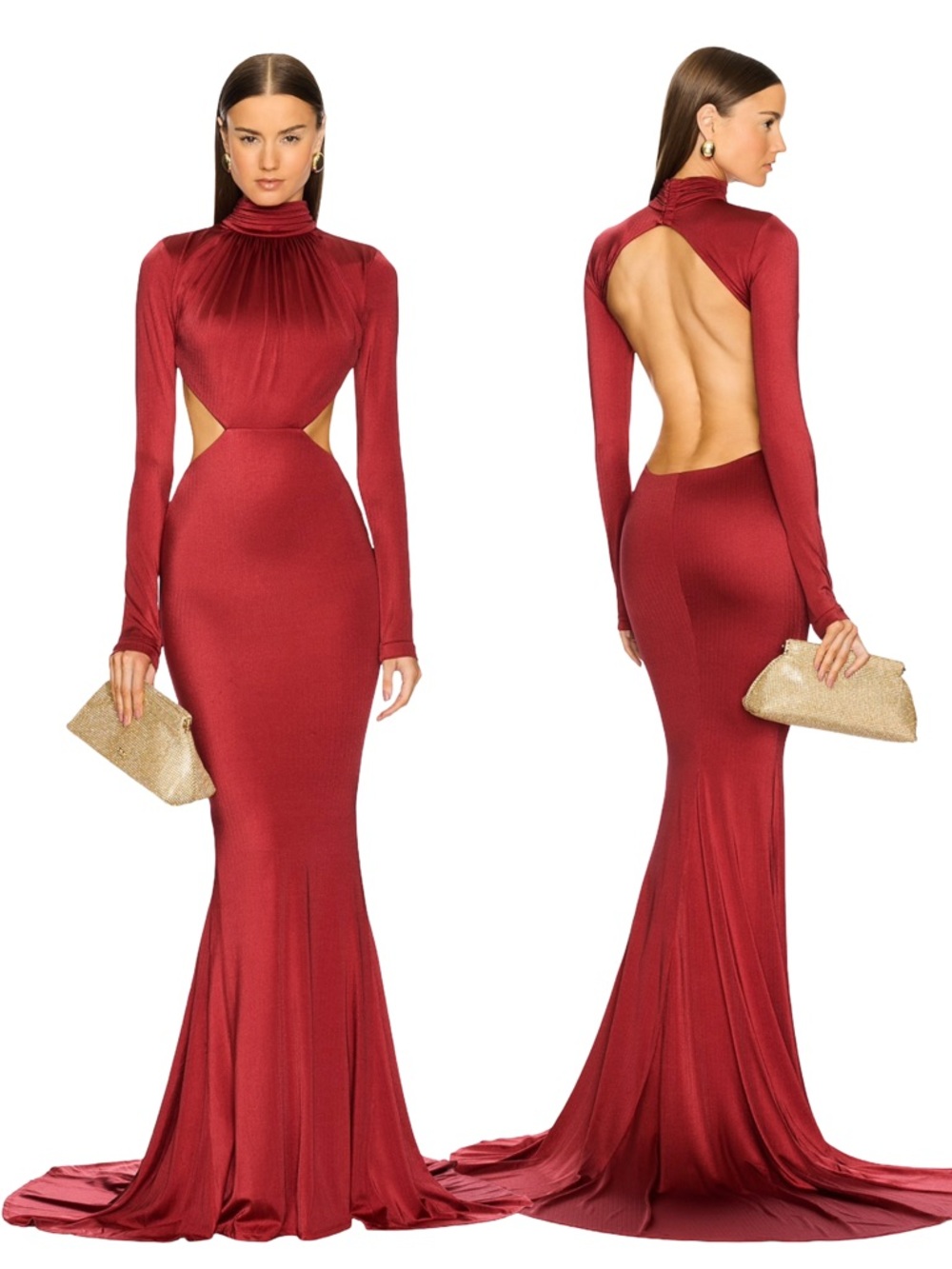 Michael Costello x Revolve | Salima Gown in Red - Size Small